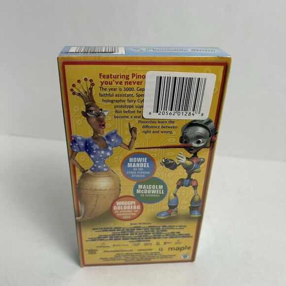 Pinocchio 3000 VHS 2005 Malcolm McDowell Howie Mandel Whoopi Goldber RARE SEALED - Picture 4 of 6